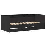 Day Bed with Drawer Grey 90 x 200 cm Engineered Wood 3345120