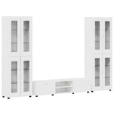 TV Cabinet Set FLORIN 3 pcs High Gloss White Engineered Wood 3397988