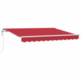 Retractable Awning Red 350 x 200 cm Fabric 3329749