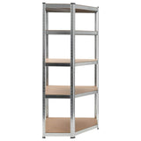 Storage Shelf Silver 75x75x180 cm Steel and MDF 144265