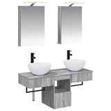 Bathroom Cabinet Set 5 pcs Grey Sonoma 40 x 10.5 x 60.5 cm 3406276