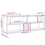 TV Cabinet Concrete Grey 149x30x52 cm Engineered Wood 808363