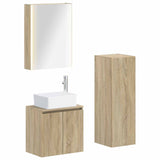 Bathroom Furniture Set 4 pcs Sonoma Oak 3407449
