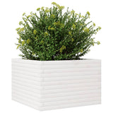 Garden Planter White 70x70x45.5 cm Solid Wood Pine 847254