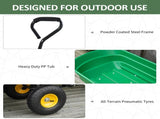 75 Litre Large Garden Cart, Tipping Wheelbarrows Heavy Duty Garden Dump Trolley 200kg Capacity for T3398P313584