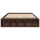 Bed Frame without Mattress Brown Oak 150x200 cm King Size 3280565