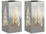 Solar LED Pathway Light 2 pcs Warm White 18 x 18 x 50 cm 879797