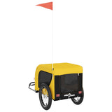 Pet Bike Trailer Yellow and Black Oxford Fabric and Iron 94001