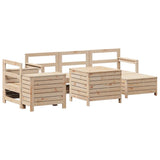 Garden Sofa Set Natural Wood Solid pine wood 3250548