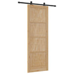 Sliding Door Manual ORKDAL Natural and black 83 x 232 cm 3333452