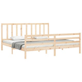 Bed Frame without Mattress 200x200 cm Solid Wood Pine 3193876