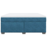 Box Spring Bed with Mattress Dark Blue 180x200 cm Velvet 3285303