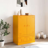 Highboard Mustard Yellow 67x39x95 cm Steel 841808