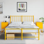 ZNTS Bedside Cabinets 2 pcs Mustard Yellow 36x39x60.5 cm Steel 846453