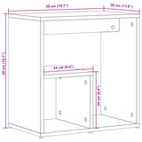 Side Tables 2 pcs Black 50x30x50 cm Engineered Wood 840558