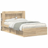 Headboard Cabinet with Storage Sonoma Oak Engineered Wood 8001266