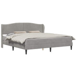 Bed Frame with Headboard Light Grey 180 x 200 cm Velvet 3415277