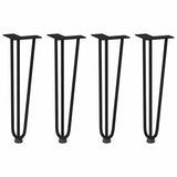 Hairpin Legs for Coffee Table 4 pcs Black 42 cm Solid Steel 4012440