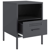 ZNTS Bedside Cabinets 2 pcs Anthracite 36x39x50.5 cm Steel 843059