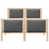 Bed frame Brown and dark grey 120 x 190 cm Solid pine wood 878485