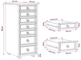 Rolling Cabinet with Drawers CORONA Honey Brown 42040535