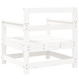Garden Chairs 2 pcs White Solid Wood Pine 825493