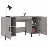 Desk Grey Sonoma 140x50x75 cm Engineered Wood 829562