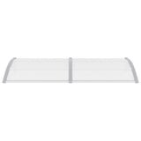 Door Canopy Grey and Transparent 200x75 cm PC 144820