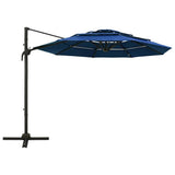 Parasol Azure Blue Polyester 3x3 m Tiltable Garden Parasol 313835
