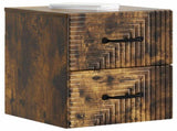 Wall-Mounted Bedside Cabinet 2 pcs Smoked Oak 34.5 x 33 x 40 cm 898646