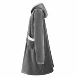 Blanket Hoodie Dark Grey M Fleece and Flannel 42017189