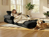 Modular Convertible Corduroy Floor Sofa Bed T5970P507336