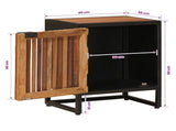 Handmade Bedside Cabinet Natural 40 x 30 x 50 cm 42020087