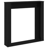 Fireplace Surround Black Oak 100x20x100 cm Engineered Wood 865982
