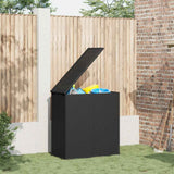 Garden Cushion Box PE Rattan 100x49x103.5 cm Black 317223