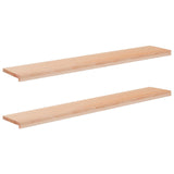 Window Sills 2 pcs Natural 160 x 25 x 2 cm Solid Beech Wood 42048150