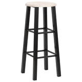 Bar Stools 2 pcs Black MDF 284388