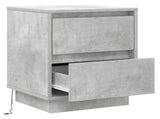 Bedside Cabinet Concrete Grey 39 x 34.5 x 50 cm Engineered wood 869616