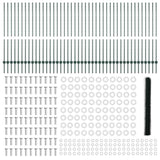 Welded Wire Fence 100 x 1.4 m PVC-Coated Steel Green 3336798