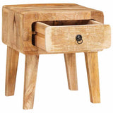 End Table with Drawer Brown 40 x 32 x 46 cm Solid Mango Wood 4104555