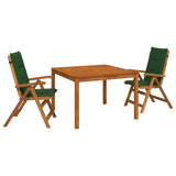 3-Piece Garden Dining Set 3 pcs Natural Solid Acacia Wood 3434613