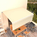 Manual Retractable Awning with Blind 4x3m Cream 3069297