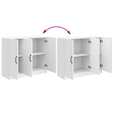 Sideboard High Gloss White 89 x 34.5 x 77 cm Engineered Wood 895799