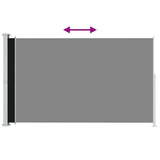 Patio Retractable Side Awning 180x300 cm Black 313399