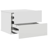 801053 Bedside Cabinet White 40x30x30 cm Engineered Wood