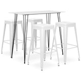 5 Piece Bar Set White 3057402