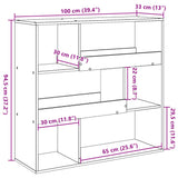 Book Cabinet/Room Divider Old Wood 100x33x94,5 cm 854443