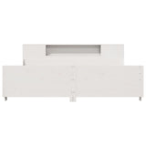 Bed Frame without Mattress White 200x200 cm Solid Wood Pine 3323756