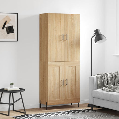 Highboard Sonoma Oak 69.5x34x180 cm Engineered Wood 3195798