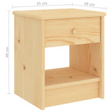 Bedside Cabinet Light Wood 35x30x40 cm Solid Pinewood 322221